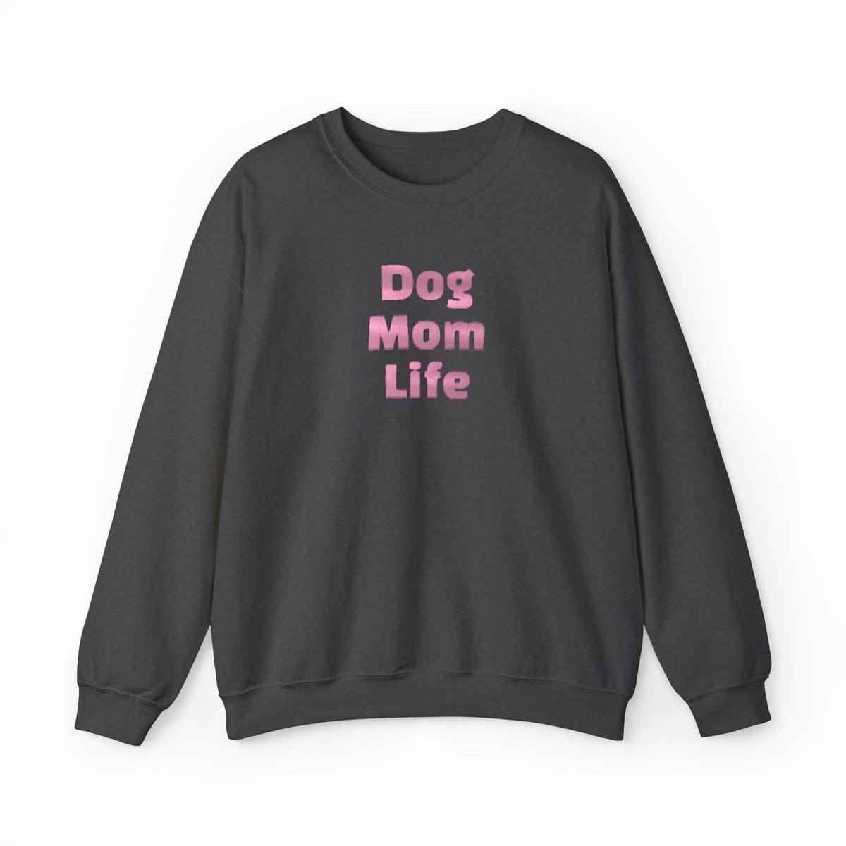 Metallic Dog Mom Life Crewneck Sweatshirt
