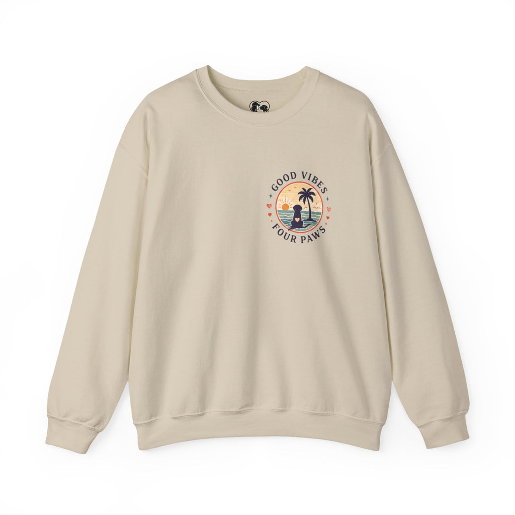 Unisex "Good Vibes" Crewneck Sweatshirt Keep It Simple Retro Camper Van