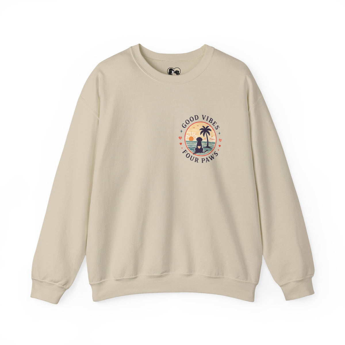 Unisex "Good Vibes" Crewneck Sweatshirt Keep It Simple Retro Camper Van