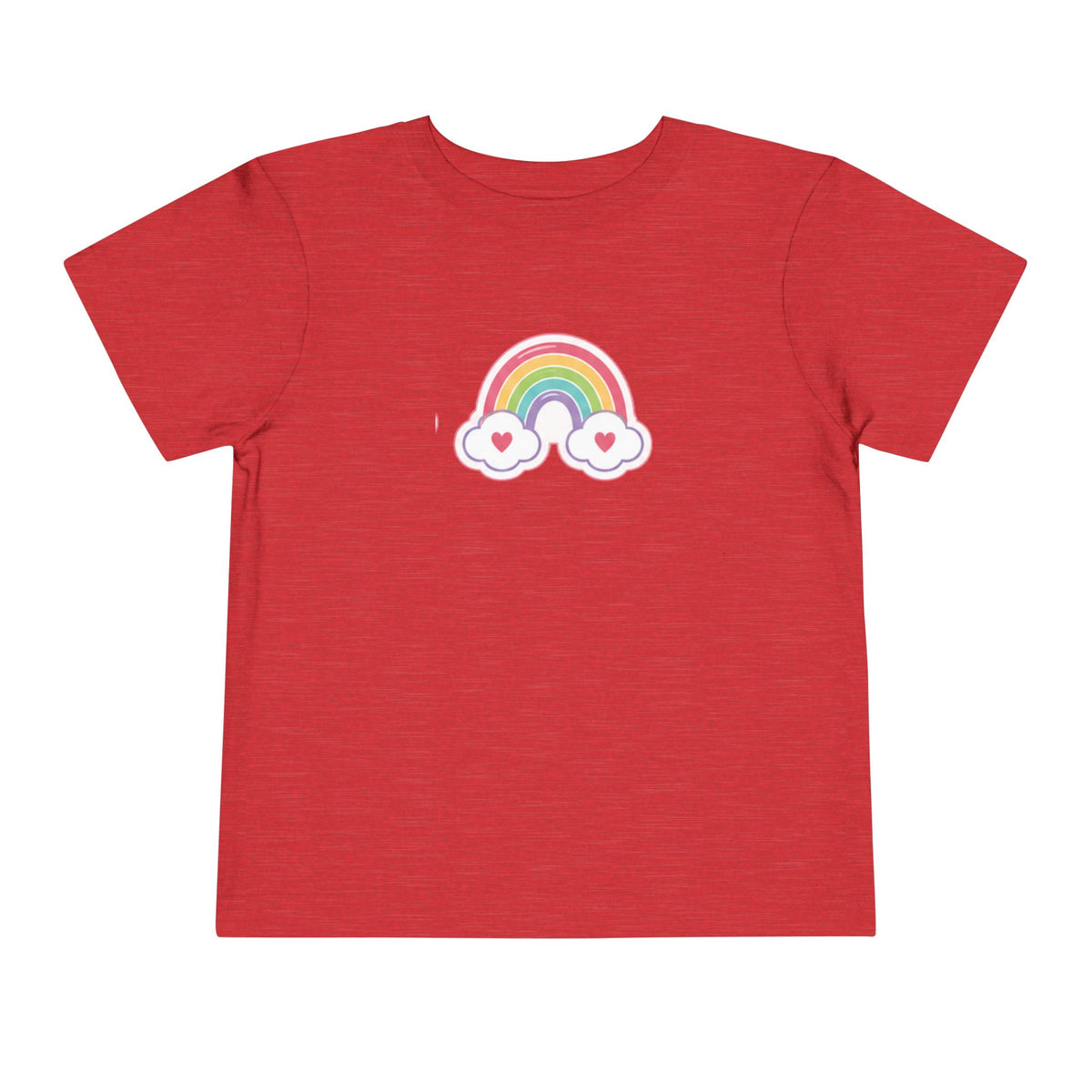 Toddler Rainbow with Heart Clouds T-Shirt