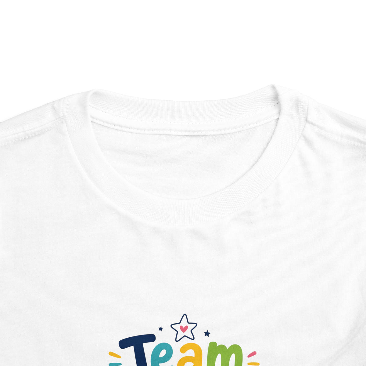 Toddler Team Amore Colorful T-Shirt with Heart Paw Back
