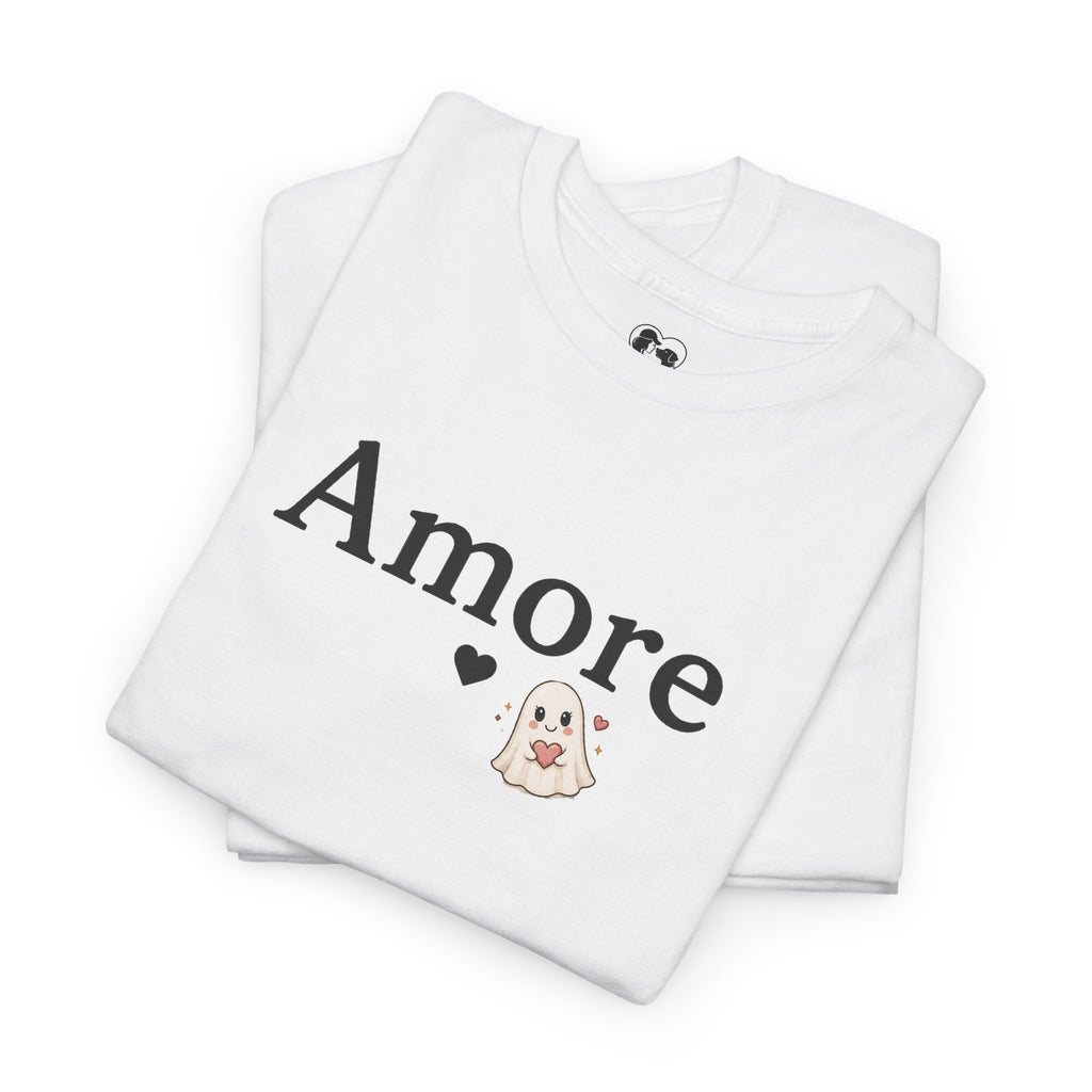 Women's Amore Halloween Icon Palm Trees & Pumpkin Spice Graphic T-Shirt