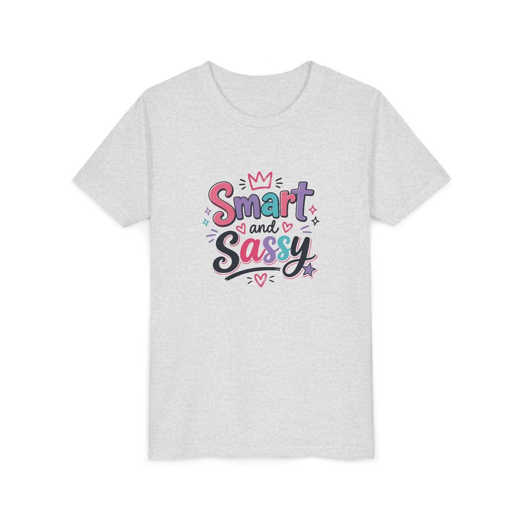 Youth Girls Smart and Sassy Pink & Purple Amore Graphic T-Shirt