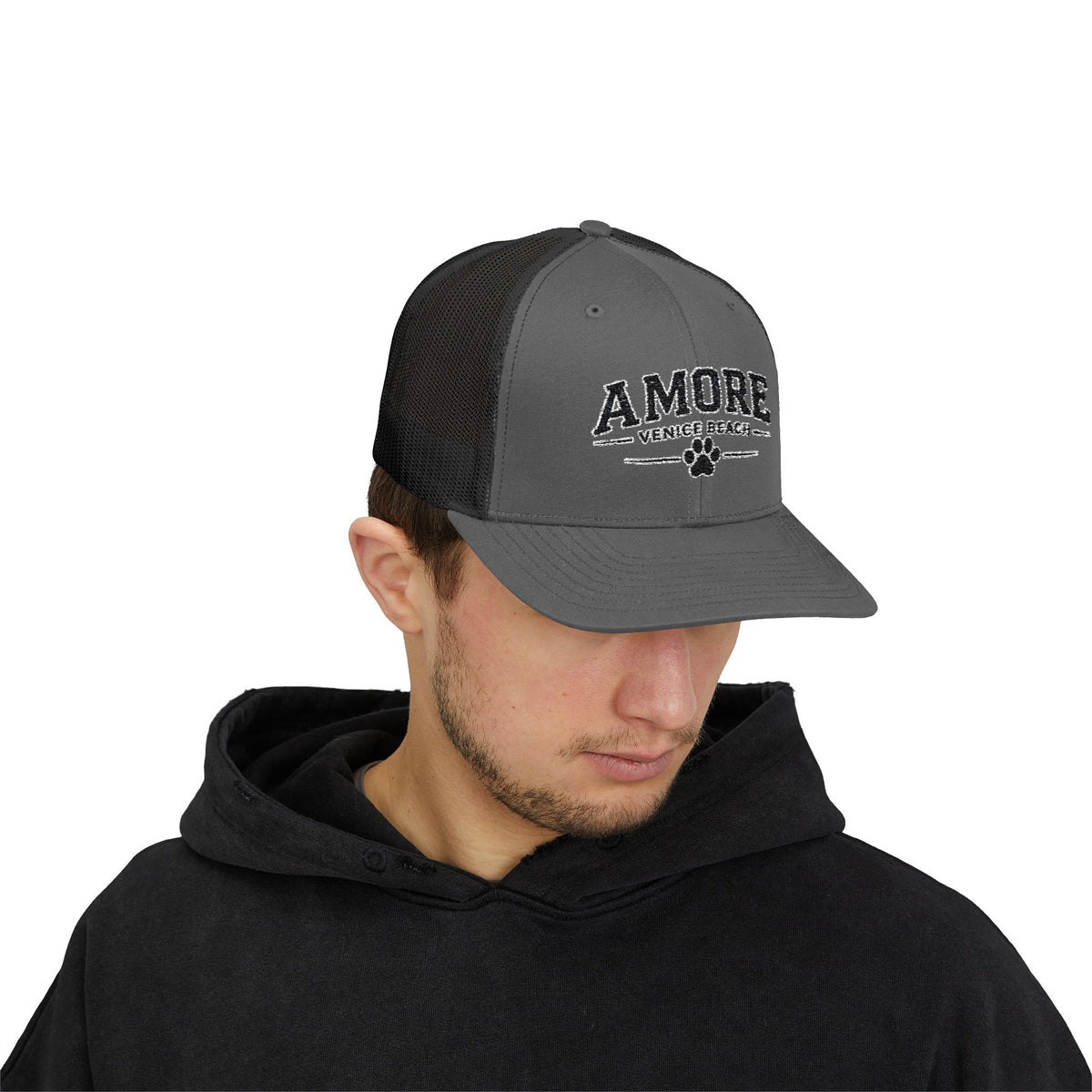 Adult Amore Venice Beach Graphic Trucker Cap | Embroidered Snapback