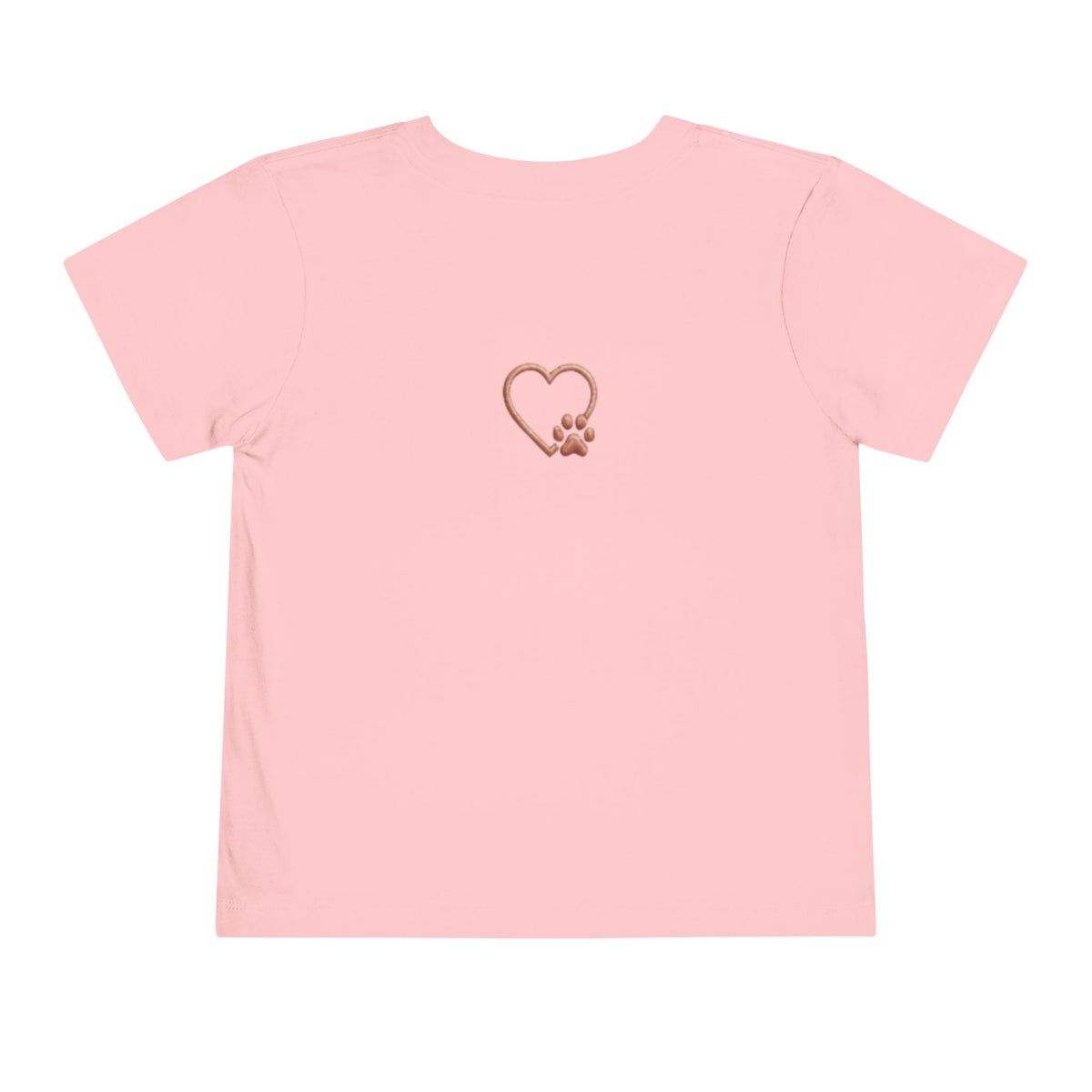 Toddler Team Amore Colorful T-Shirt with Heart Paw Back