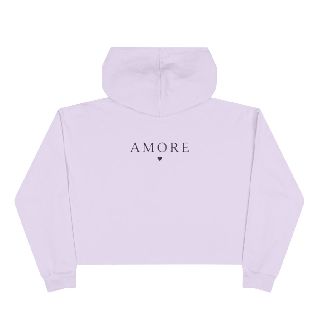 Adult Crop Hoodie Amore Valenti & Co Logo Dog Heart Silhouette