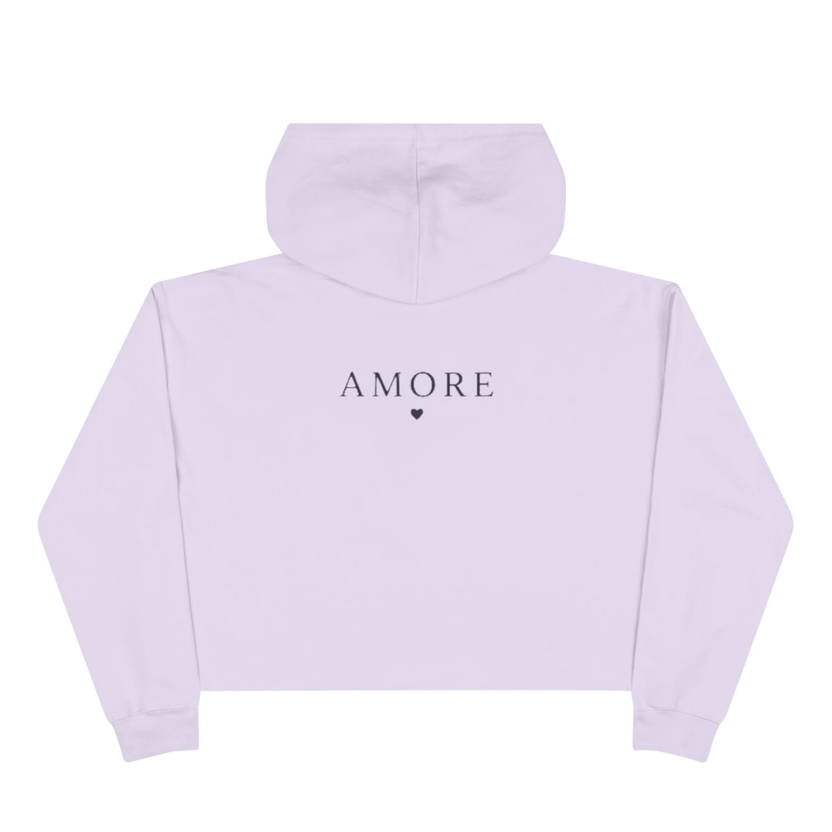 Adult Crop Hoodie Amore Valenti & Co Logo Dog Heart Silhouette