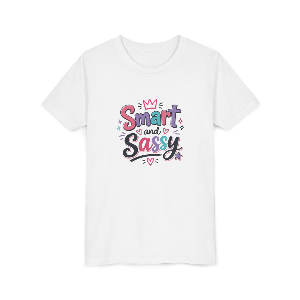 Youth Girls Smart and Sassy Pink & Purple Amore Graphic T-Shirt