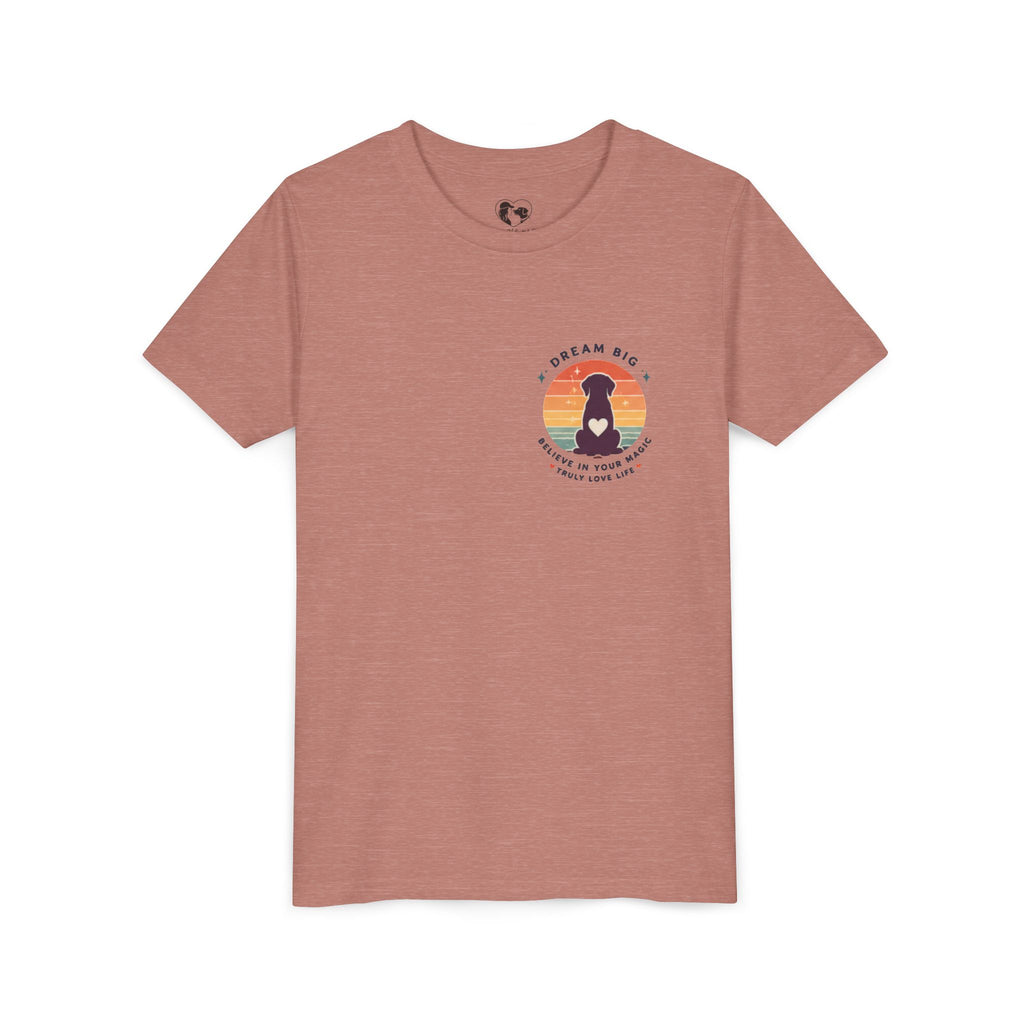 Unisex Youth Tee "Dream Big, Believe in Your Magic, Love Life" Retro Graphic