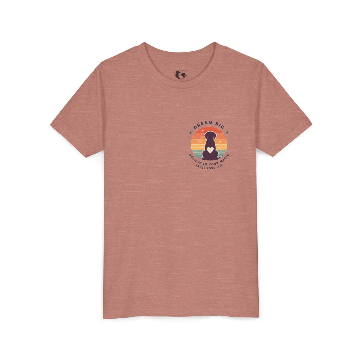 Unisex Youth Tee "Dream Big, Believe in Your Magic, Love Life" Retro Graphic