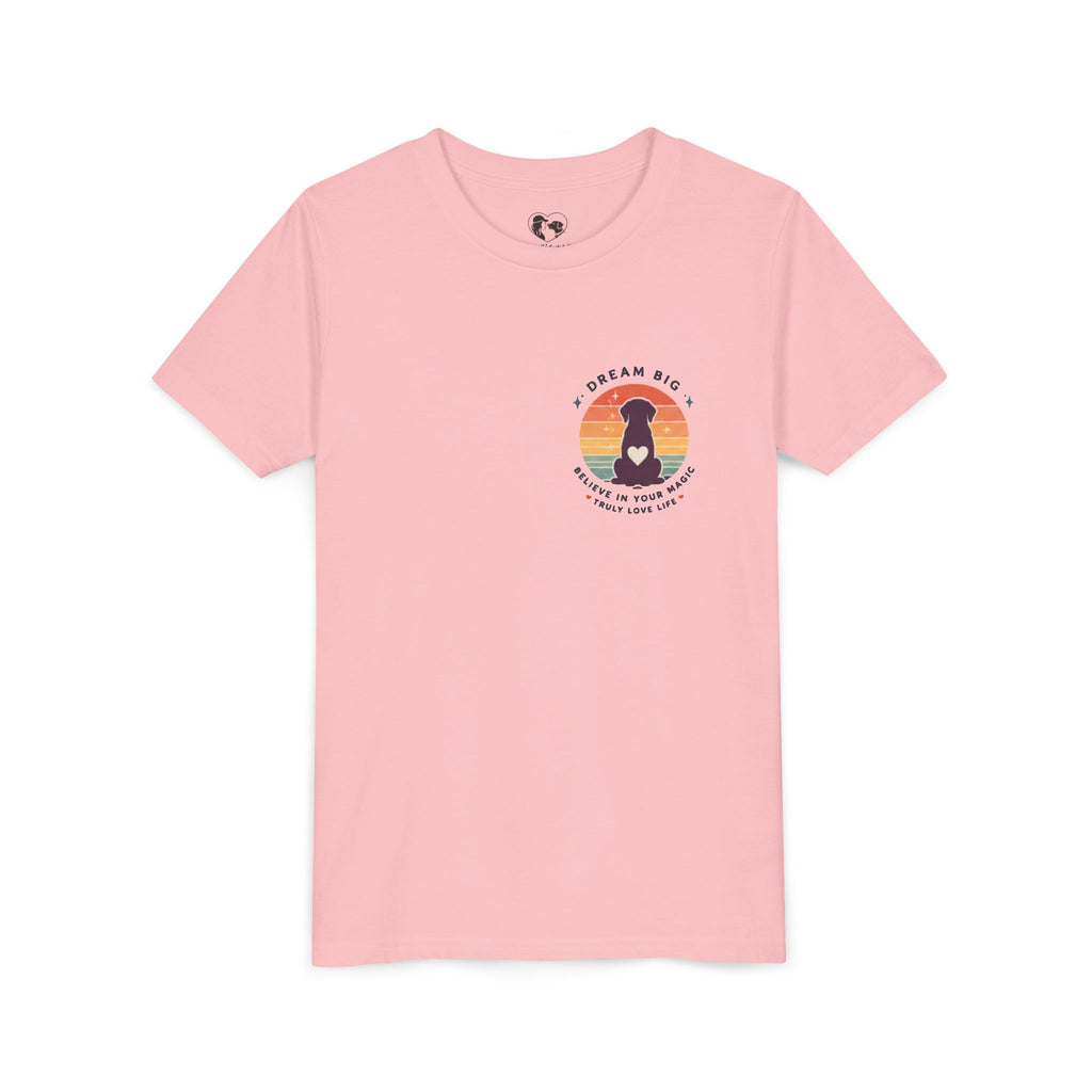 Unisex Youth Tee "Dream Big, Believe in Your Magic, Love Life" Retro Graphic