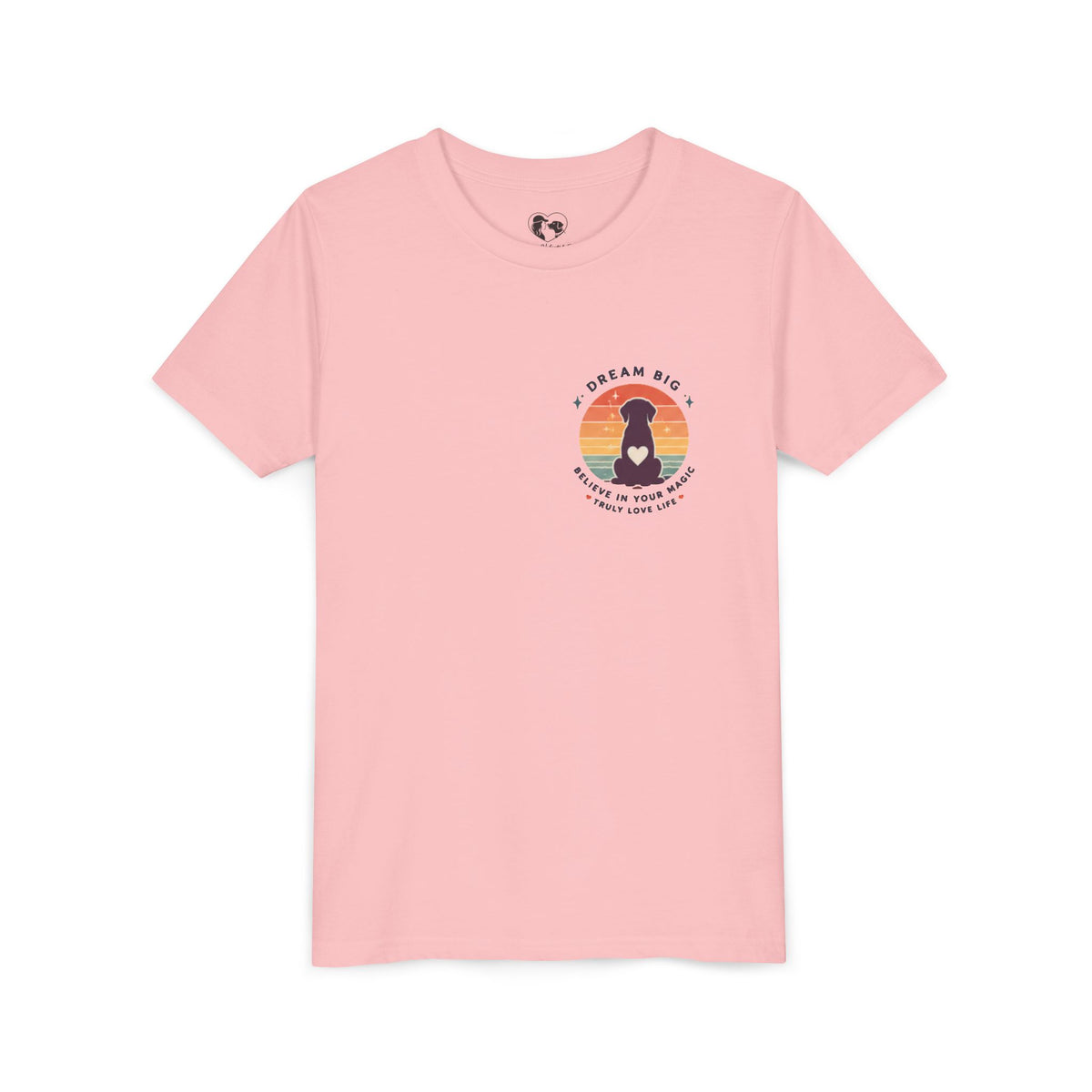 Unisex Youth Tee "Dream Big, Believe in Your Magic, Love Life" Retro Graphic