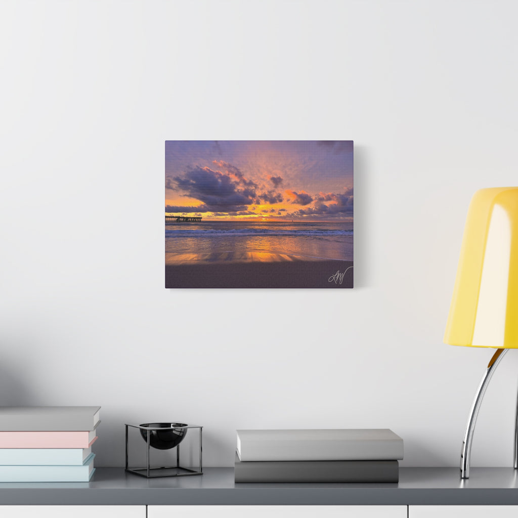 Sunset Beach Canvas Print - Matte Stretched Wall Art