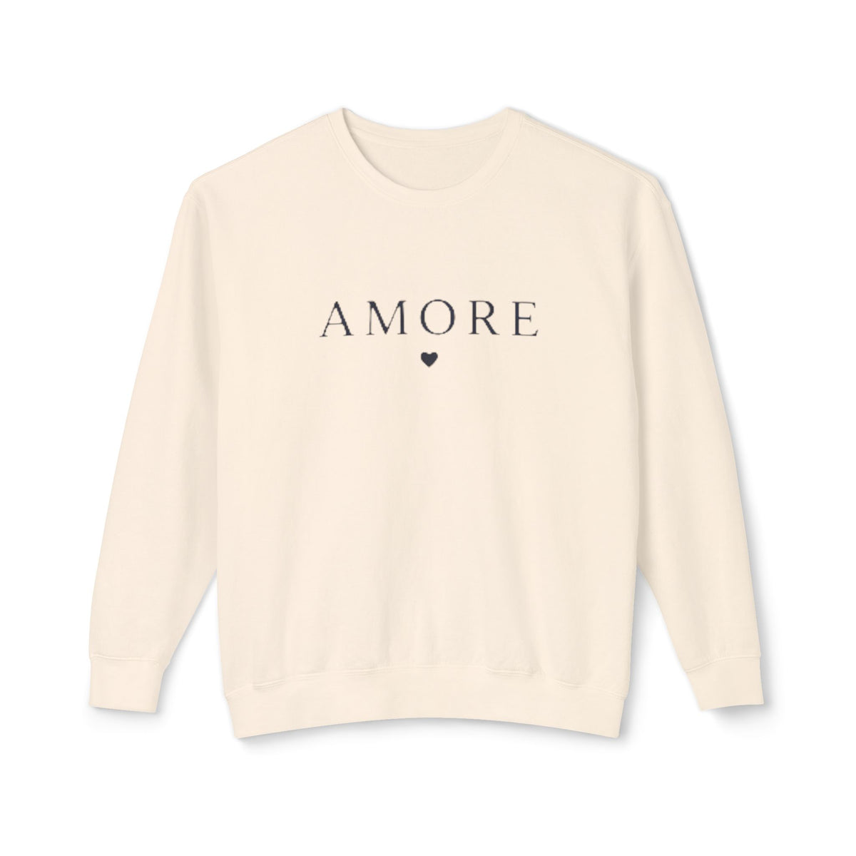 Amore Heart Lightweight Crewneck Sweatshirt Pullover