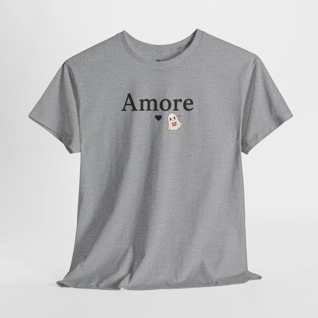 Women's Amore Halloween Icon Palm Trees & Pumpkin Spice Graphic T-Shirt