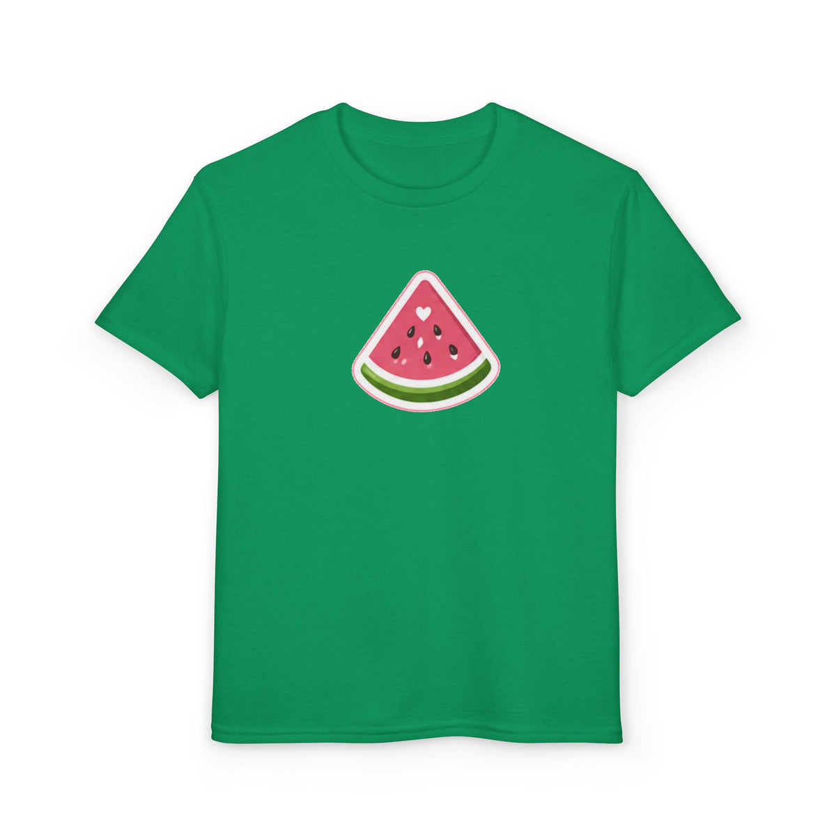 Kids Watermelon Slice T-Shirt with Amore Puppy Back Graphic
