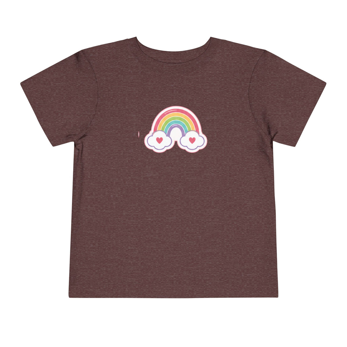 Toddler Rainbow with Heart Clouds T-Shirt