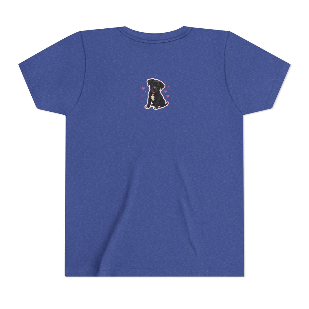 Youth Colorful "Team Amore" with Heart & Puppy Graphic T-Shirt