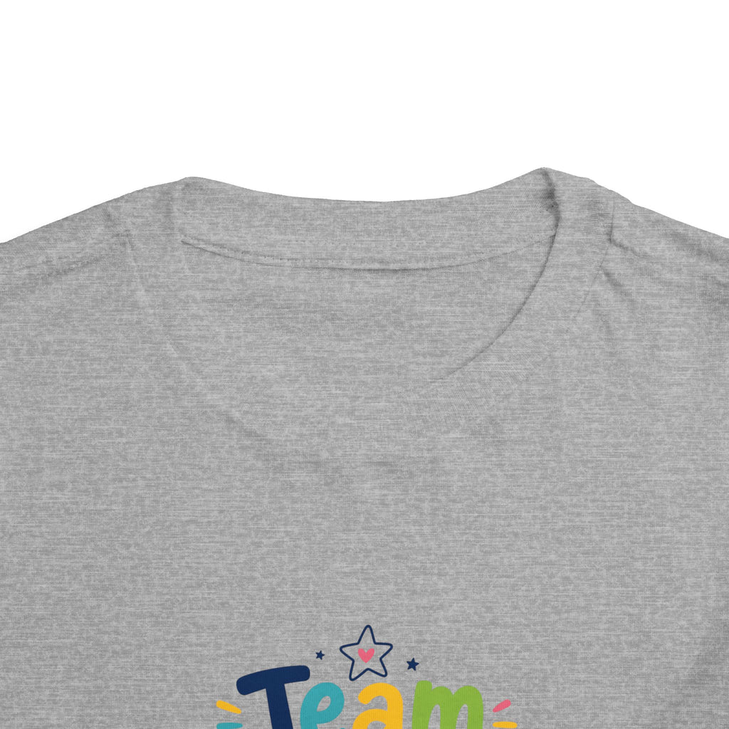 Toddler Team Amore Colorful T-Shirt with Heart Paw Back