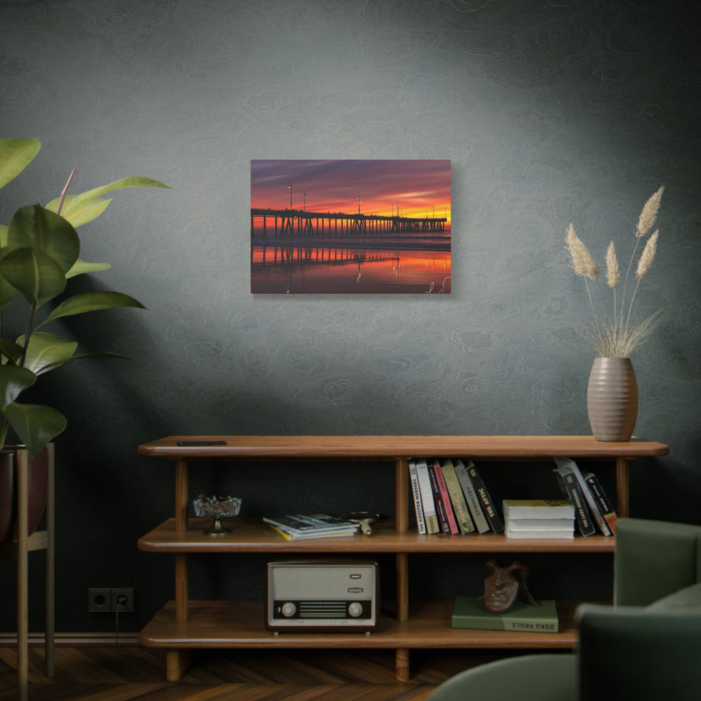 Sunset Pier Canvas Print — Matte Stretched Wall Art (1.25")
