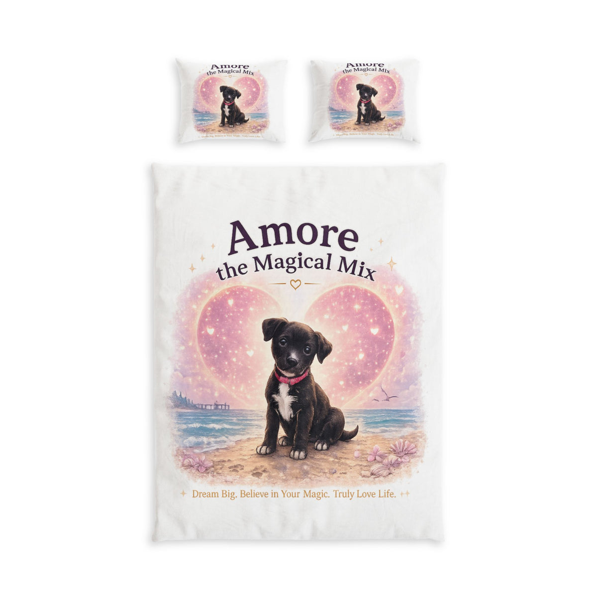 Cotton Bed Set Amore the Magical Mix | Dream. Big Believe in Your Magic. Truly Love Life