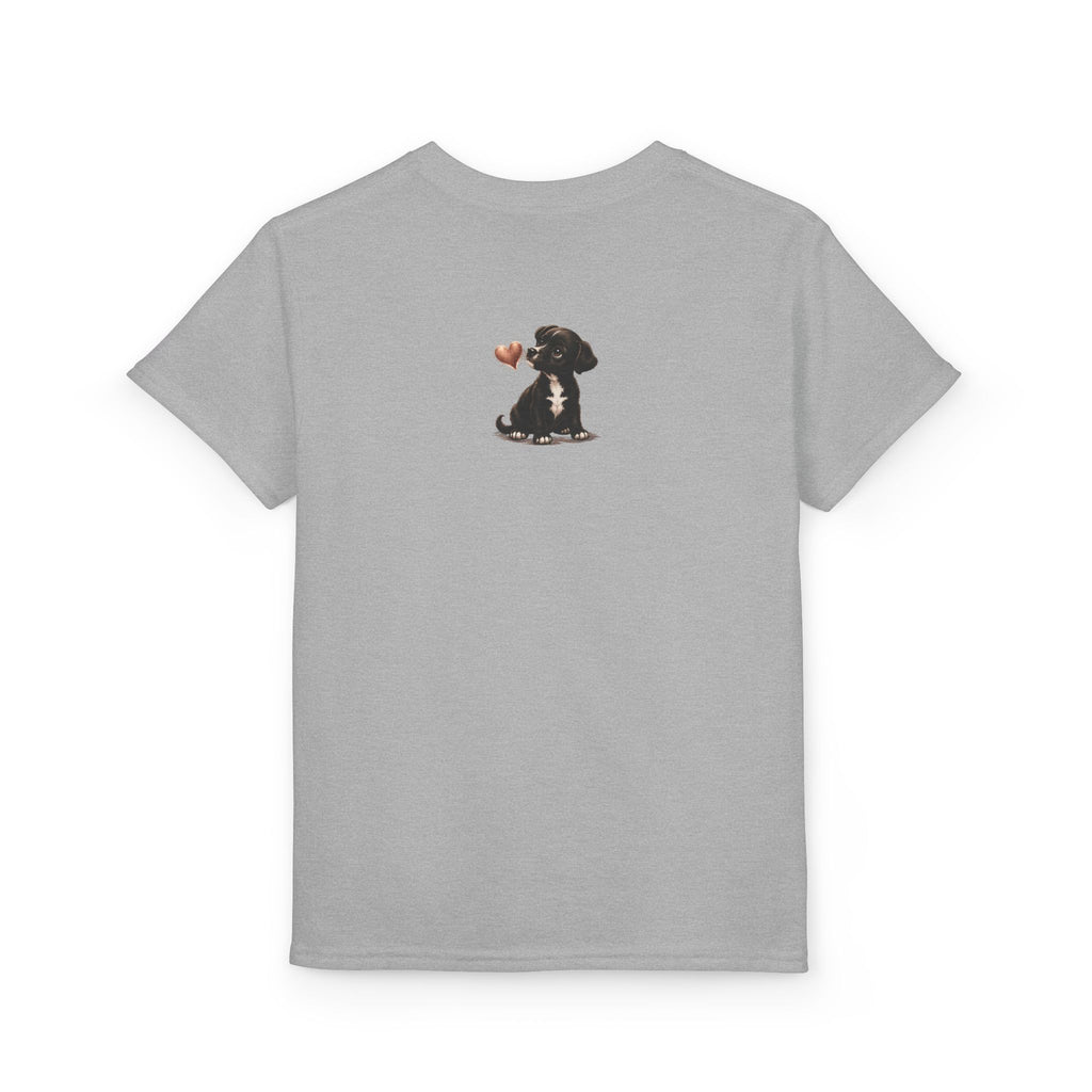 Kids Watermelon Slice T-Shirt with Amore Puppy Back Graphic