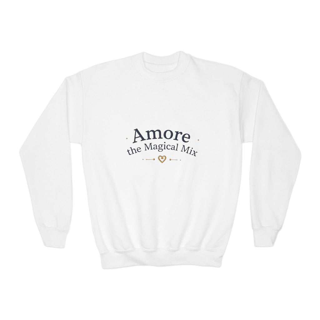 Youth  Amore the Magical Mix Crewneck Sweatshirt Puppy Heart Logo
