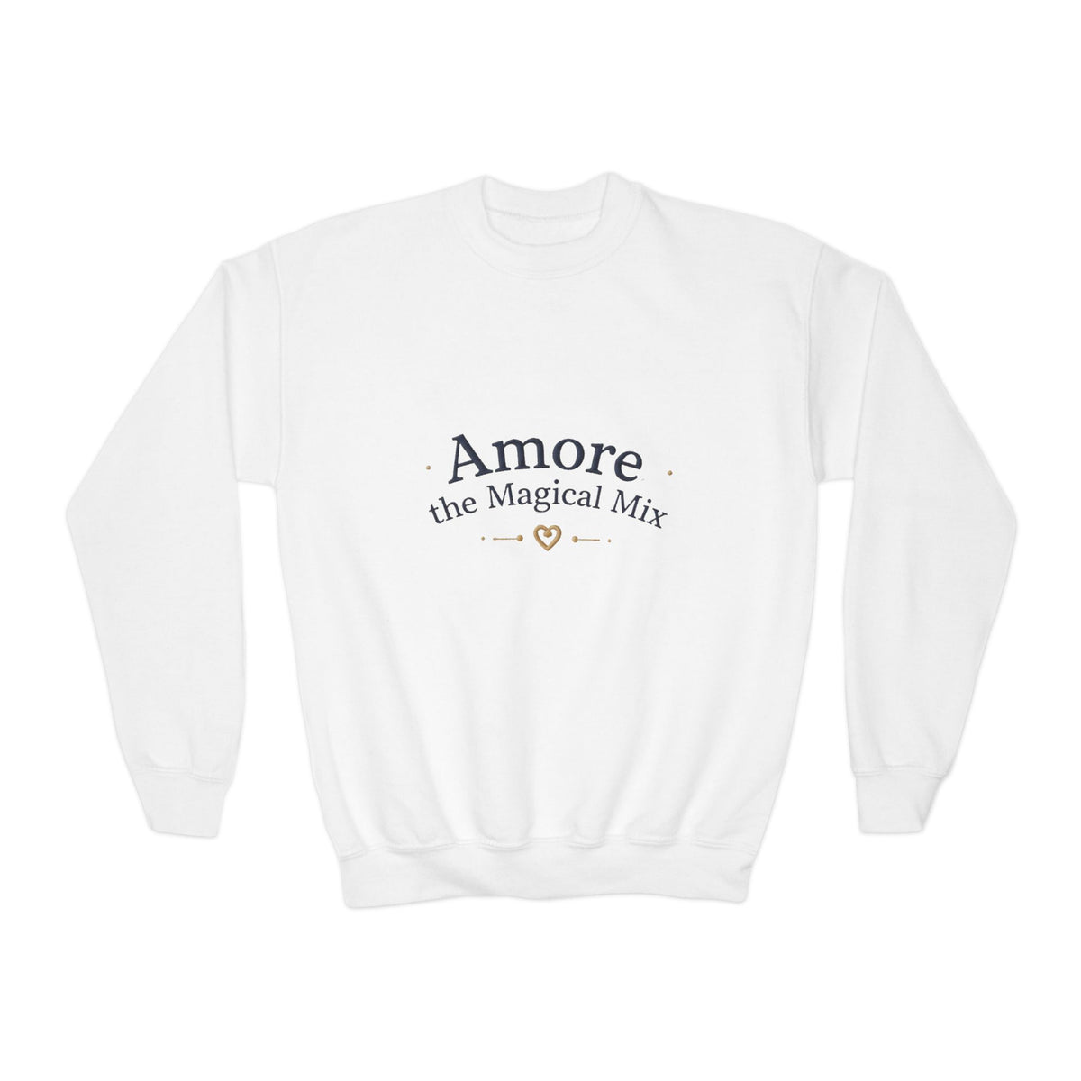 Youth  Amore the Magical Mix Crewneck Sweatshirt Puppy Heart Logo