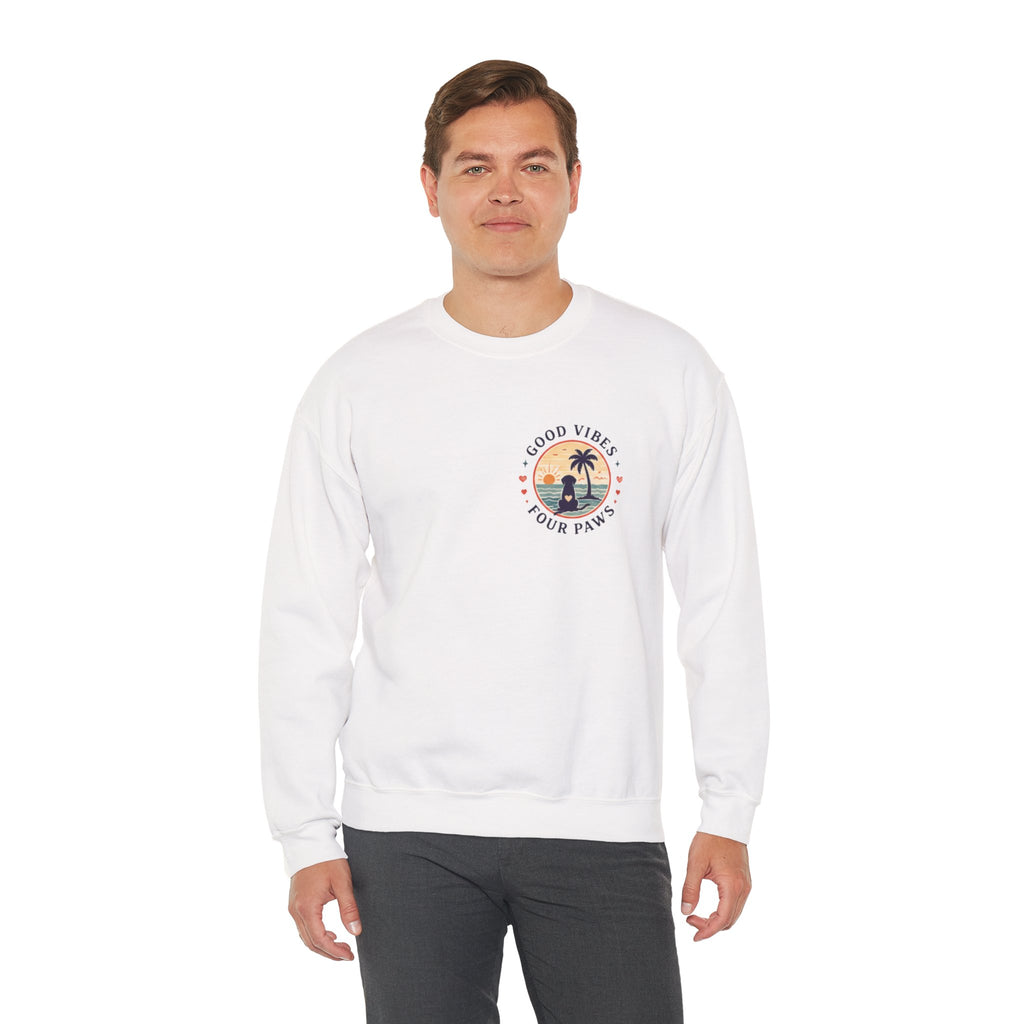 Unisex "Good Vibes" Crewneck Sweatshirt Keep It Simple Retro Camper Van