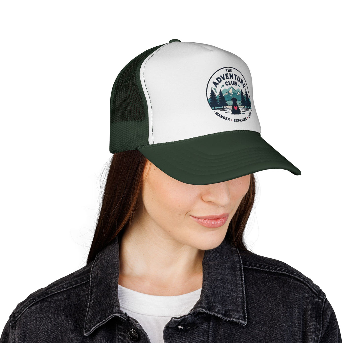 Unisex Adult Adventure Club Trucker Cap – Hiking Mountains Patch Hat