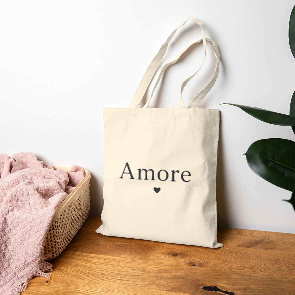Amore Heart Canvas Tote Bag – Everyday Coastal Essential