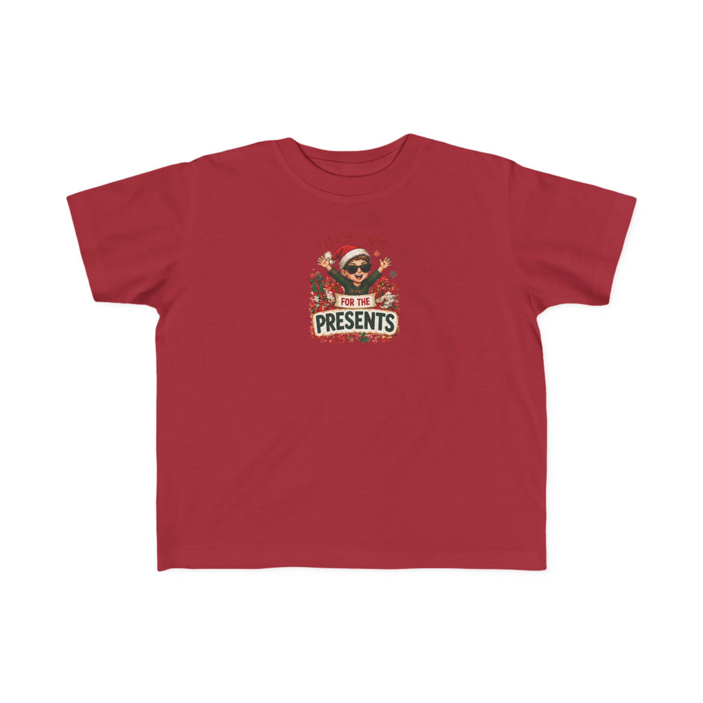 Toddler Christmas Tee “I’m Just Here for the Presents”