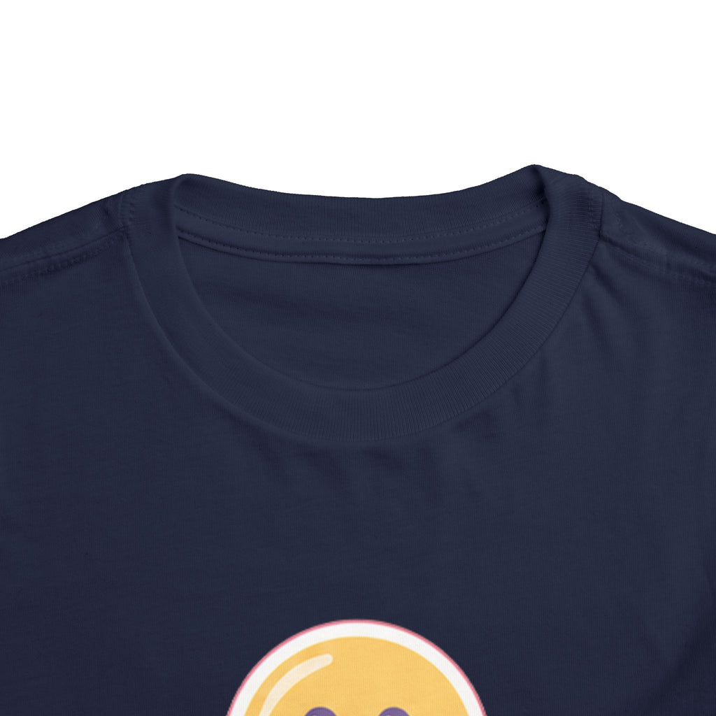 Toddler T-Shirt Smiley Face Be Happy. Be You. Backprint