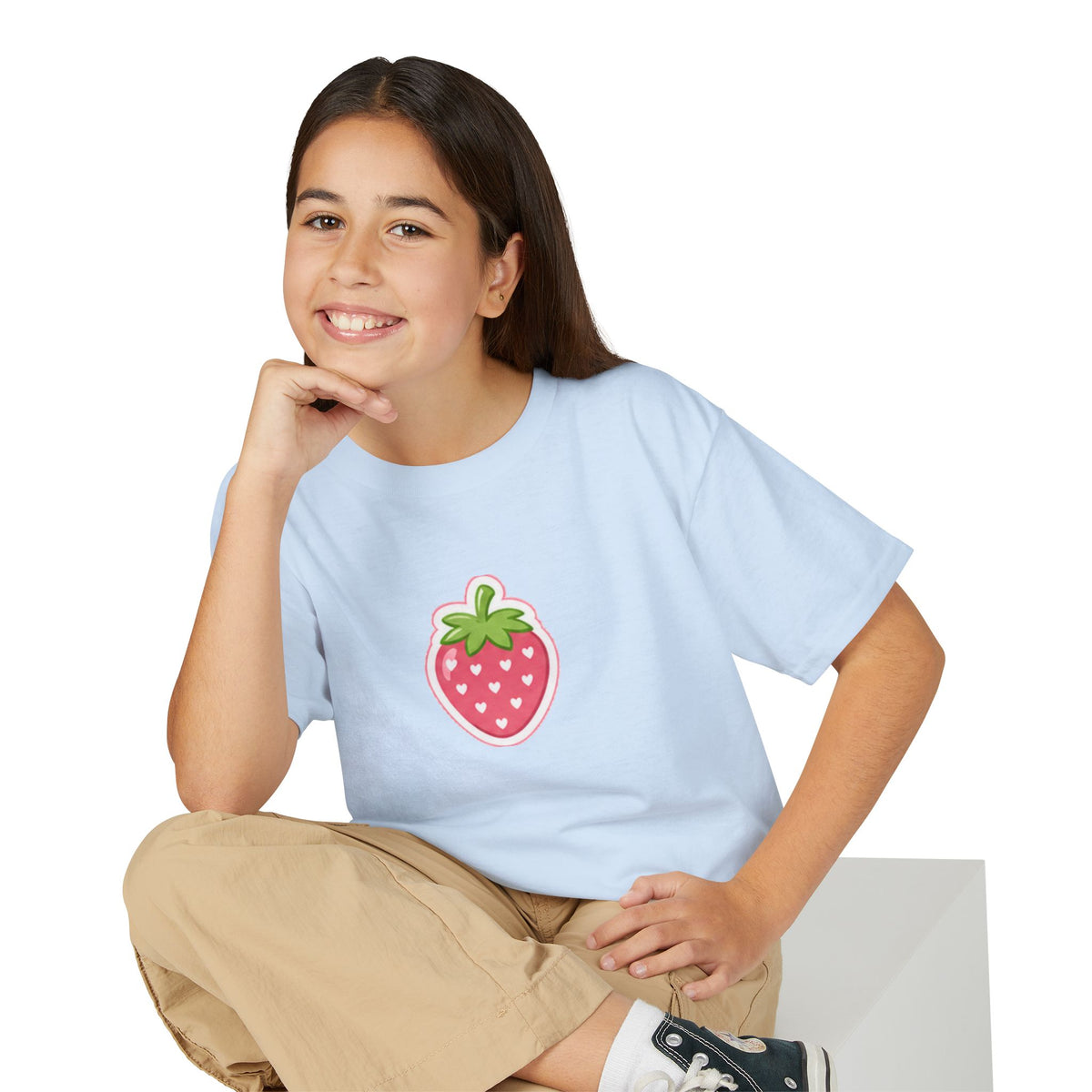 Kids Strawberry Fruit T-Shirt Amore Puppy Graphic