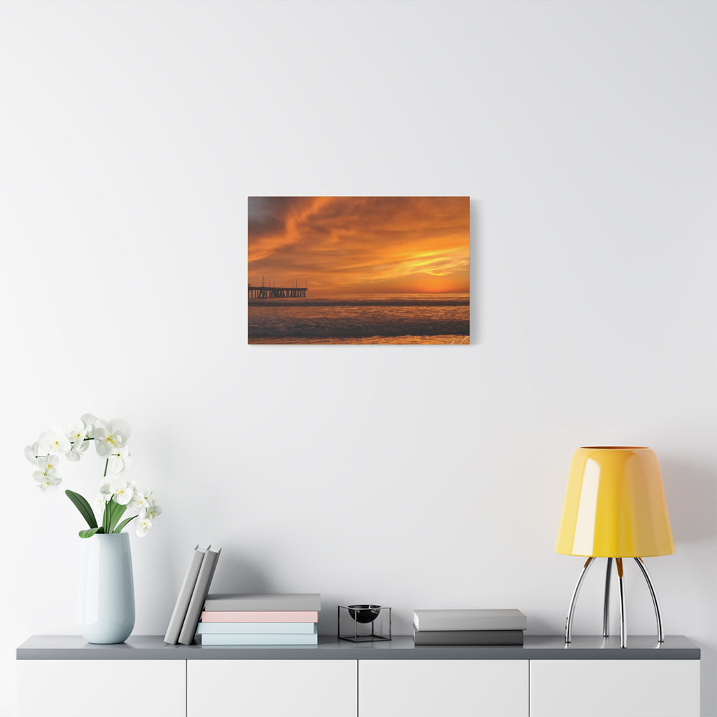Golden Sunset Venice Beach Canvas Print Wall Art