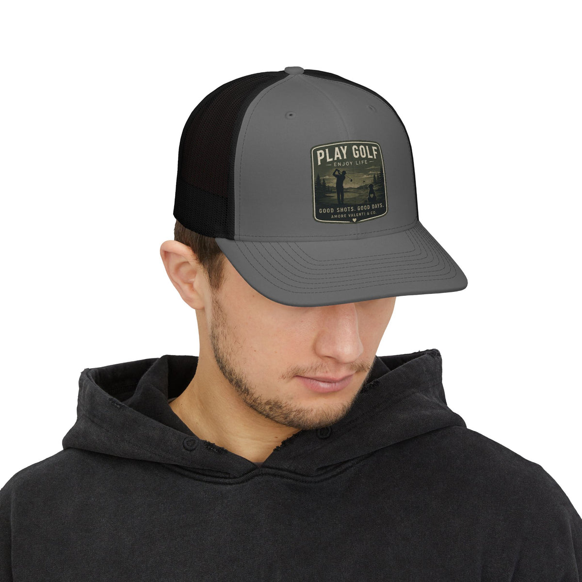 Play Golf Trucker Cap – Vintage Golf Patch Snapback