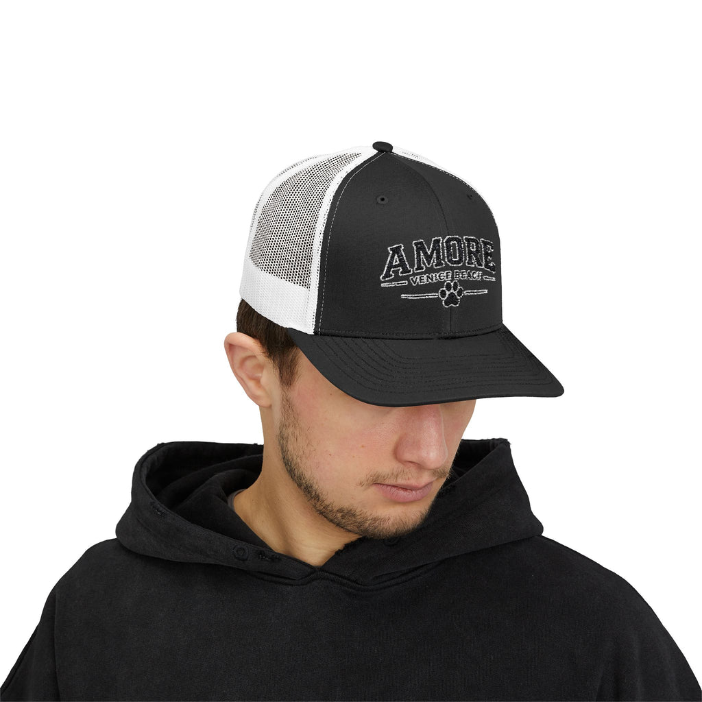Adult Amore Venice Beach Graphic Trucker Cap | Embroidered Snapback
