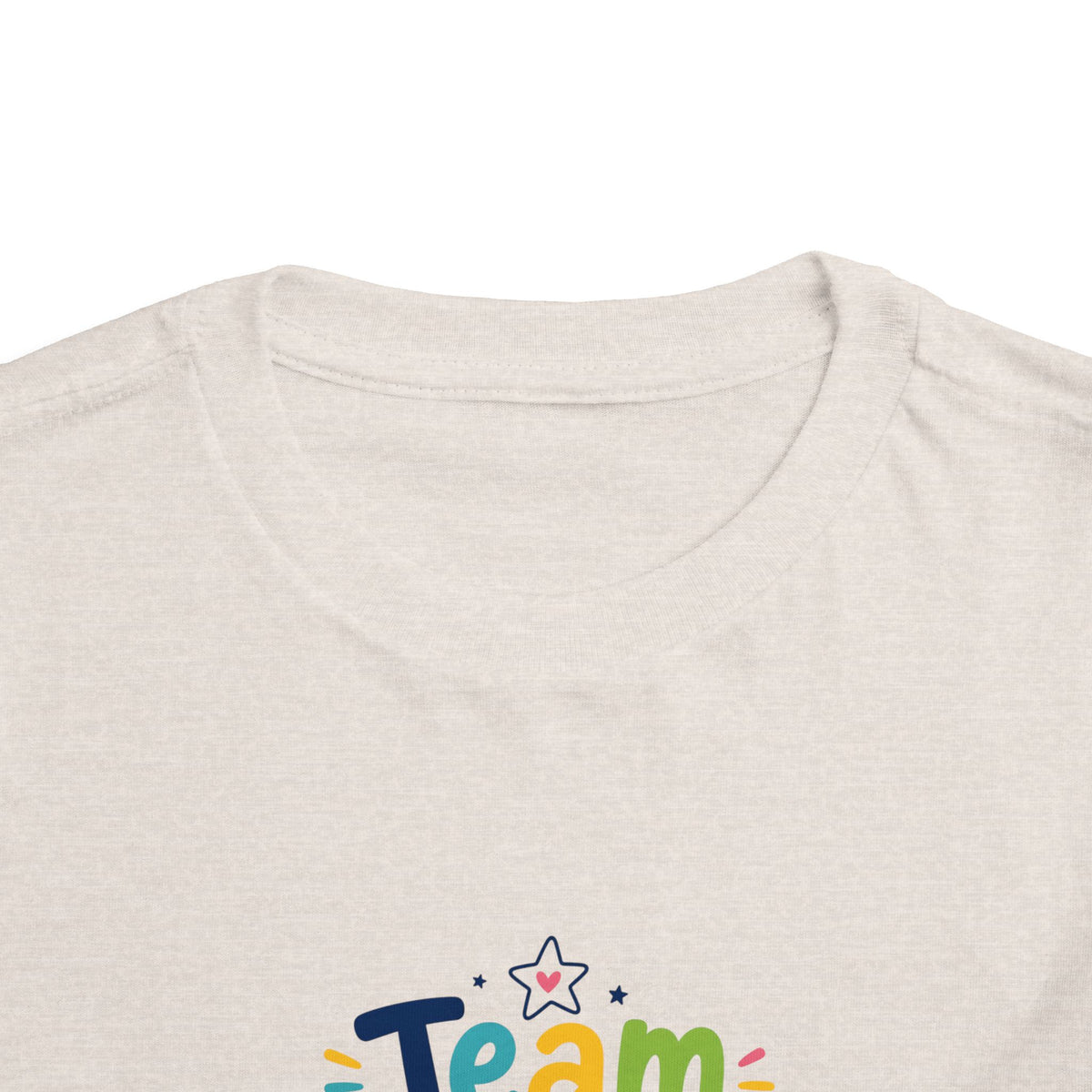 Toddler Team Amore Colorful T-Shirt with Heart Paw Back