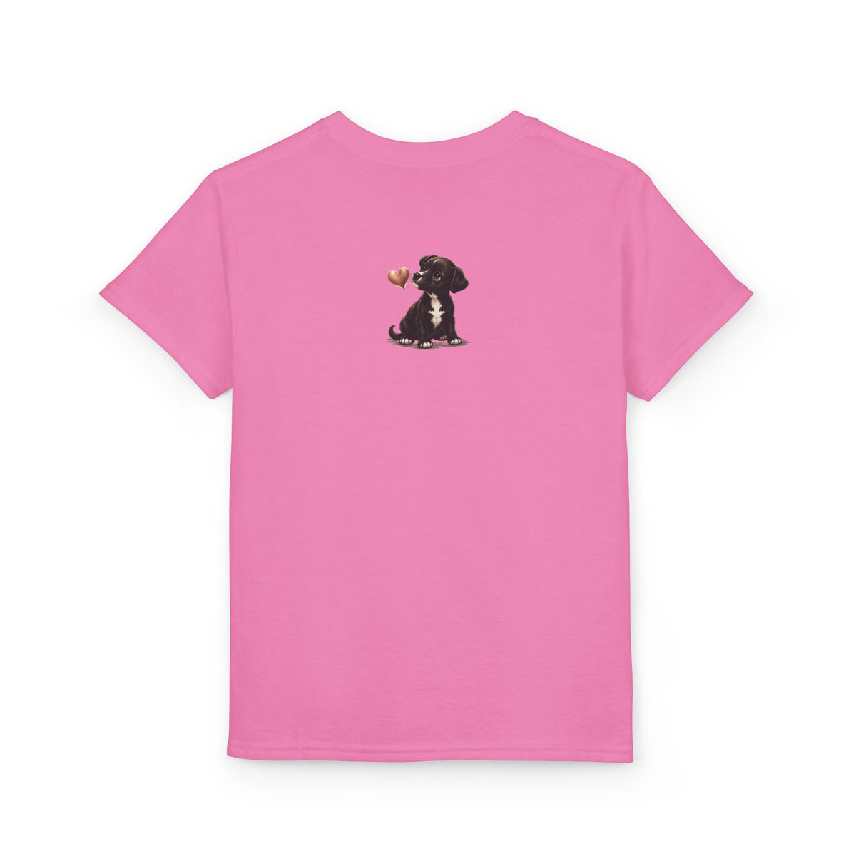 Kids Watermelon Slice T-Shirt with Amore Puppy Back Graphic