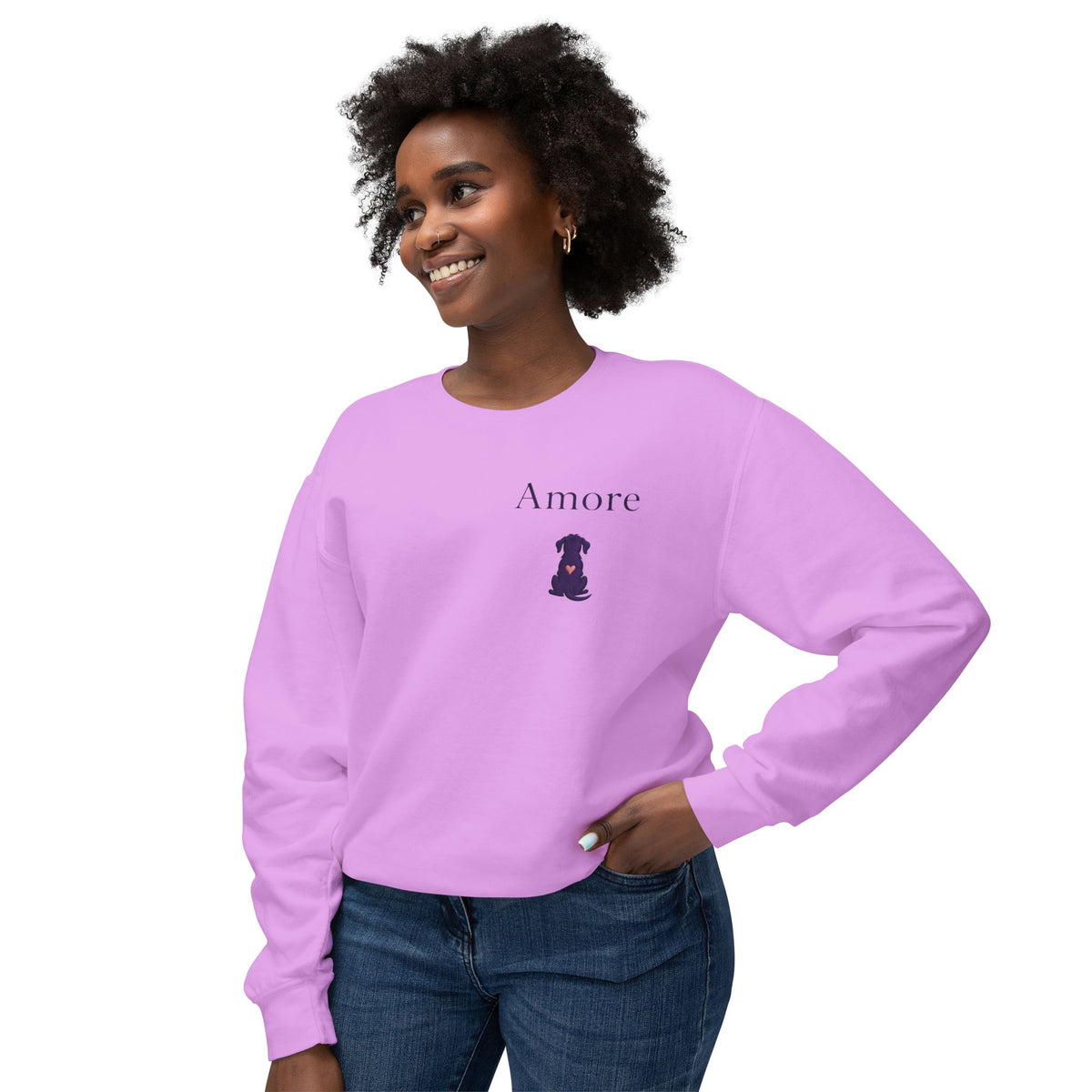 Adult Chase Sunsets Crewneck Sweatshirt Amore Silhouette Graphic