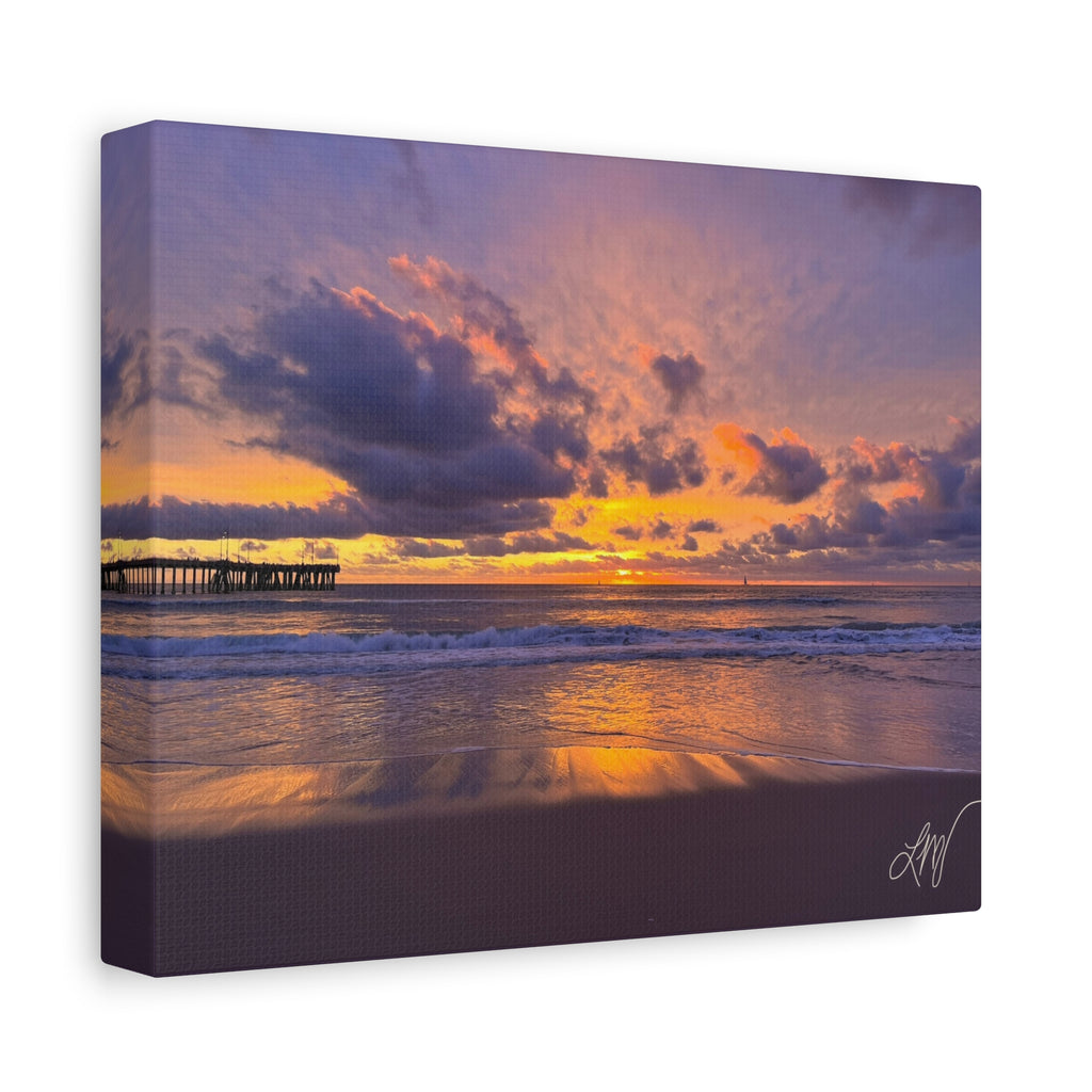 Sunset Beach Canvas Print - Matte Stretched Wall Art