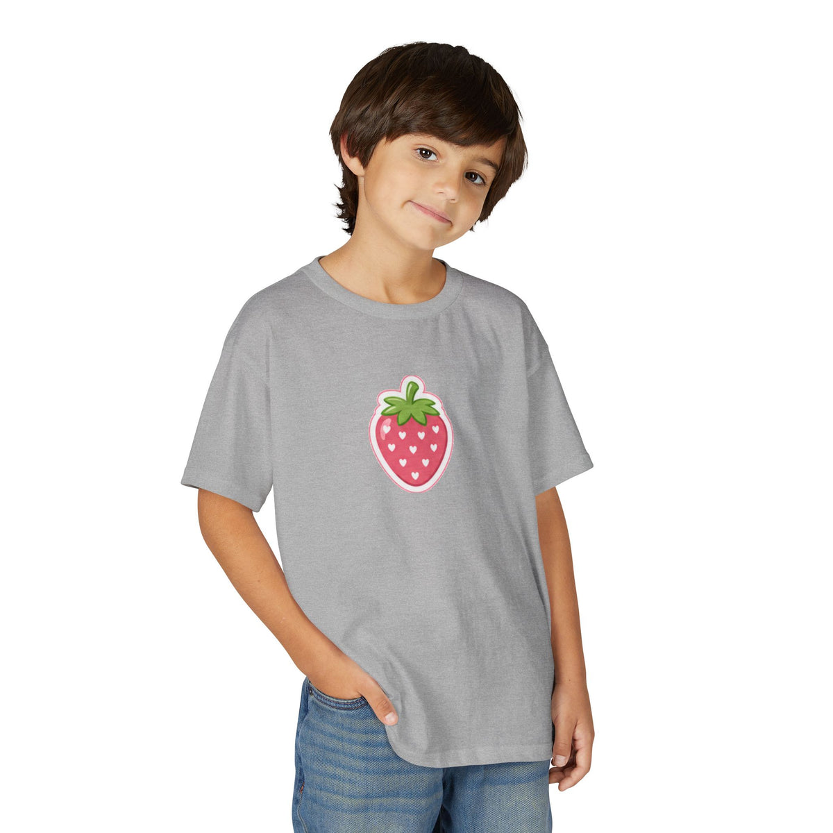 Kids Strawberry Fruit T-Shirt Amore Puppy Graphic