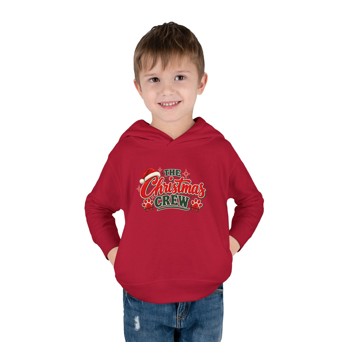 Toddler Festive Holiday Hoodie "The Christmas Crew"