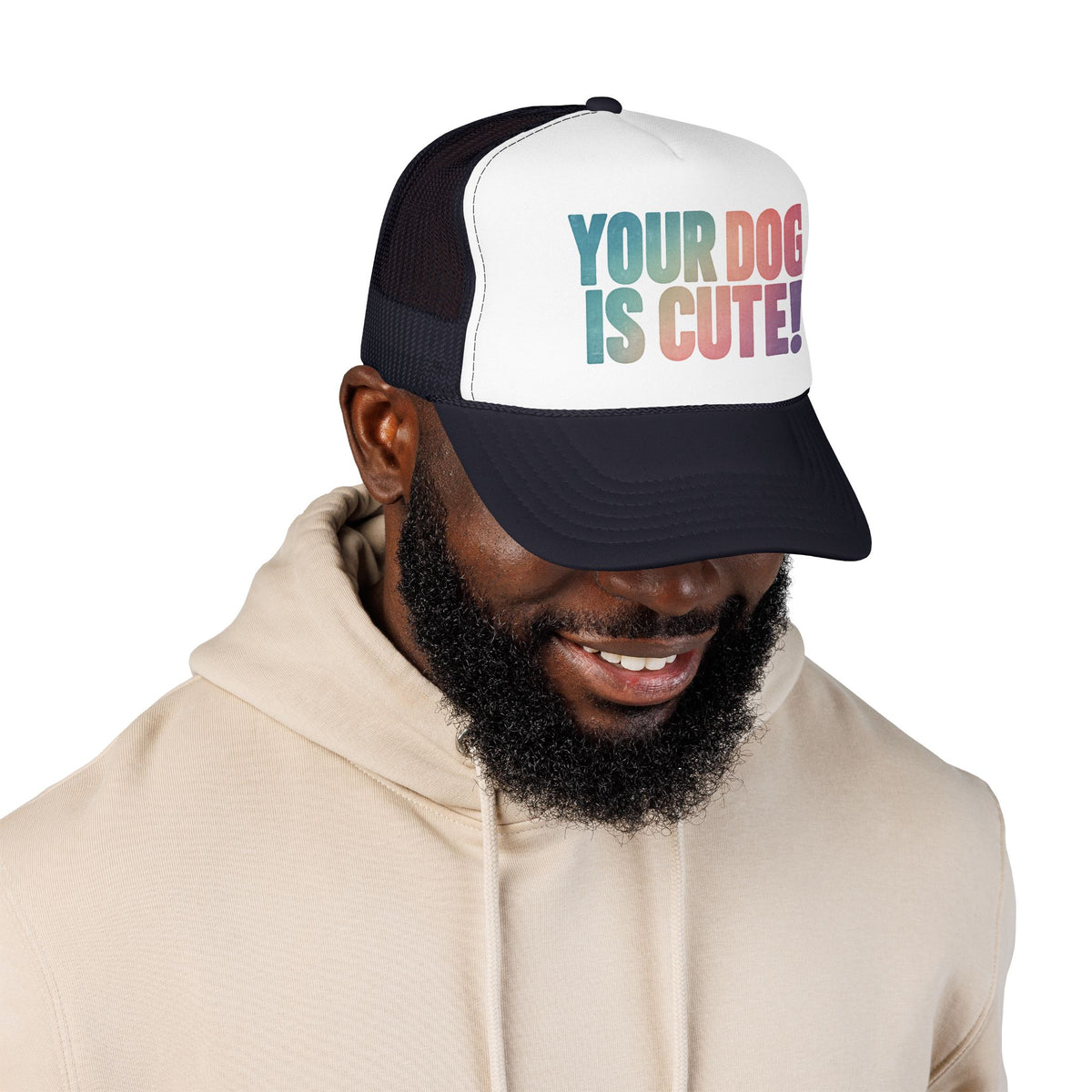 Your Dog Is Cute Trucker Hat – Retro Pastel Pet Lover Foam Cap