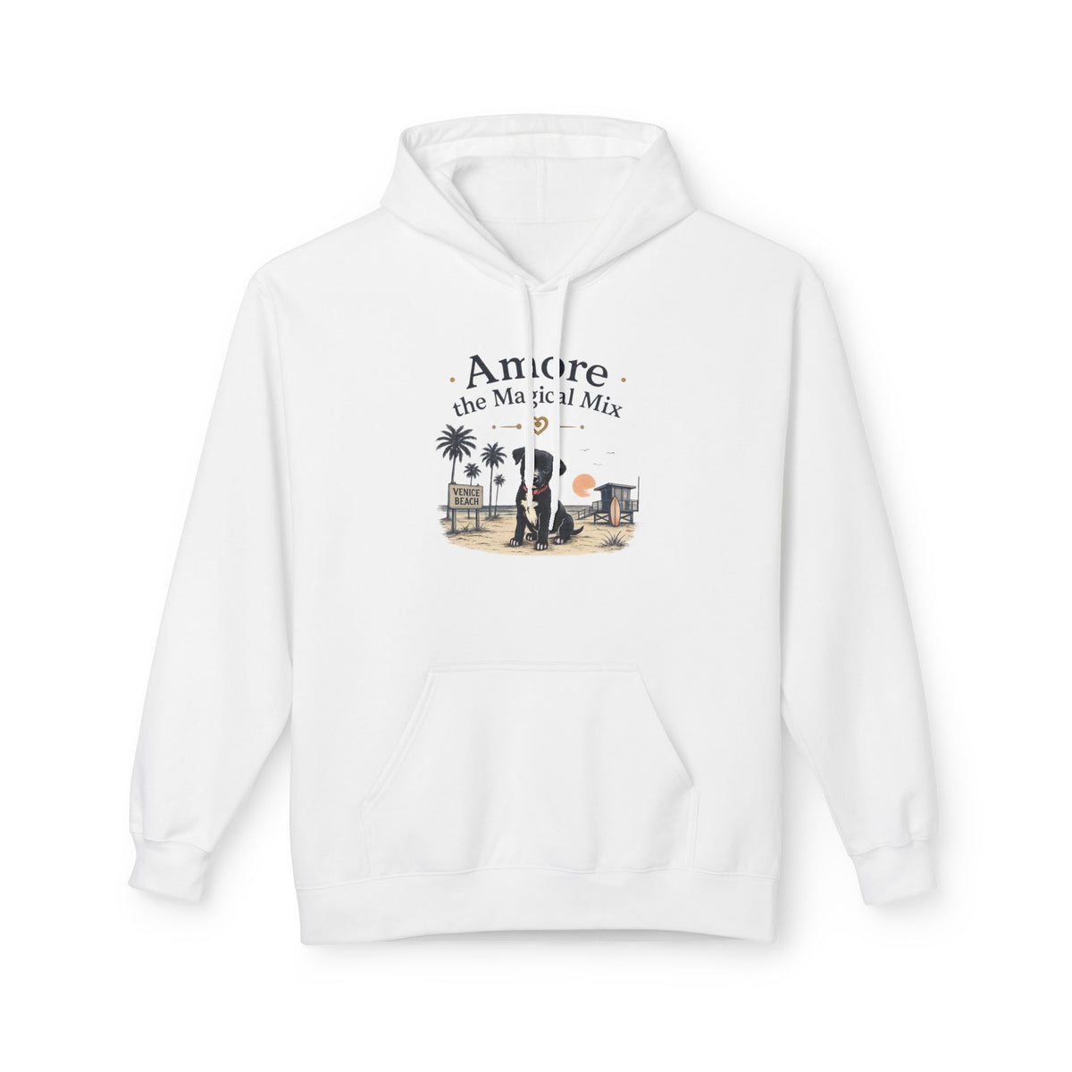 Adult Venice Beach "Amore the Magical Mix" Hoodie Sunset Surf Graphic