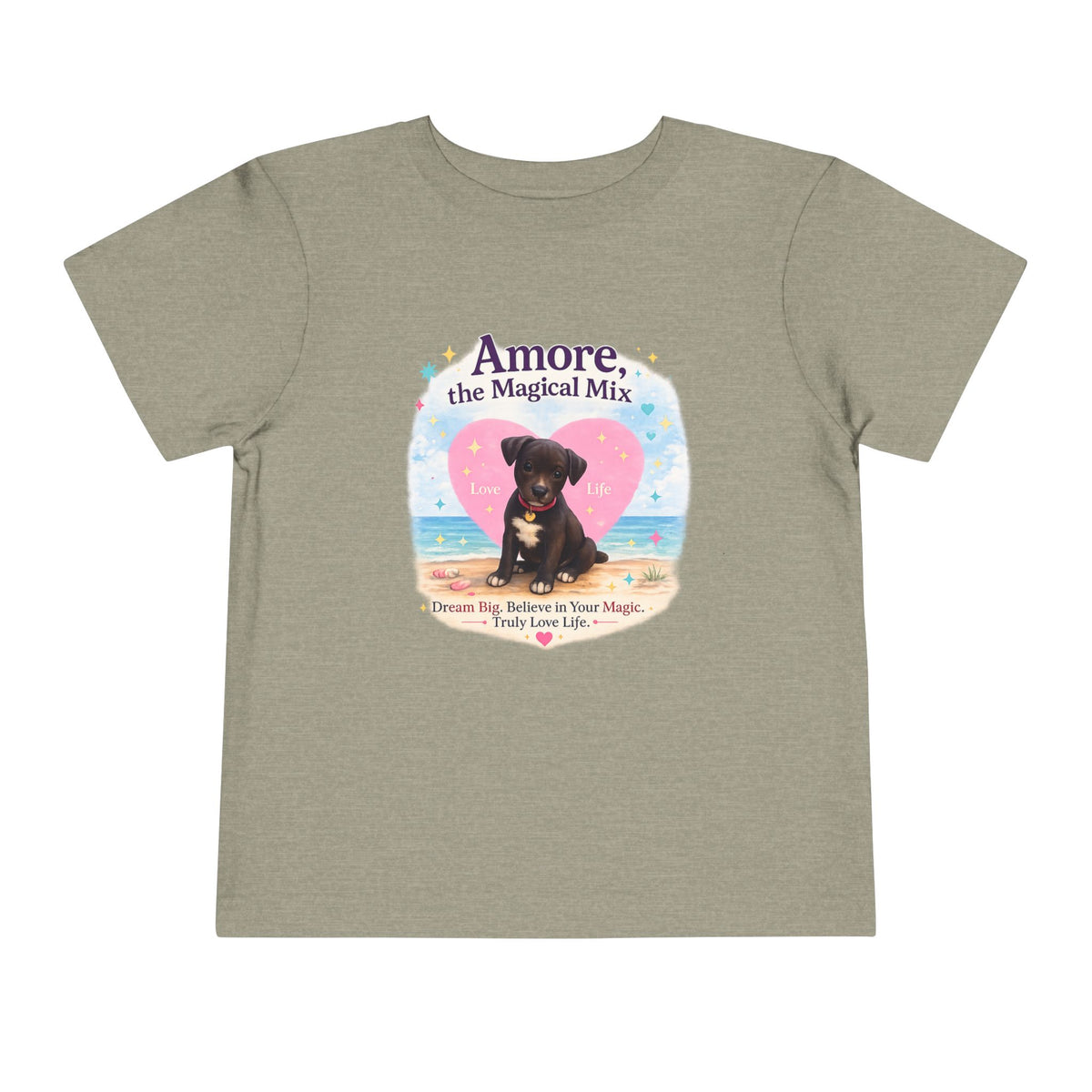 Toddler Tee "Amore the Magical Mix" Puppy Love Beach Shirt