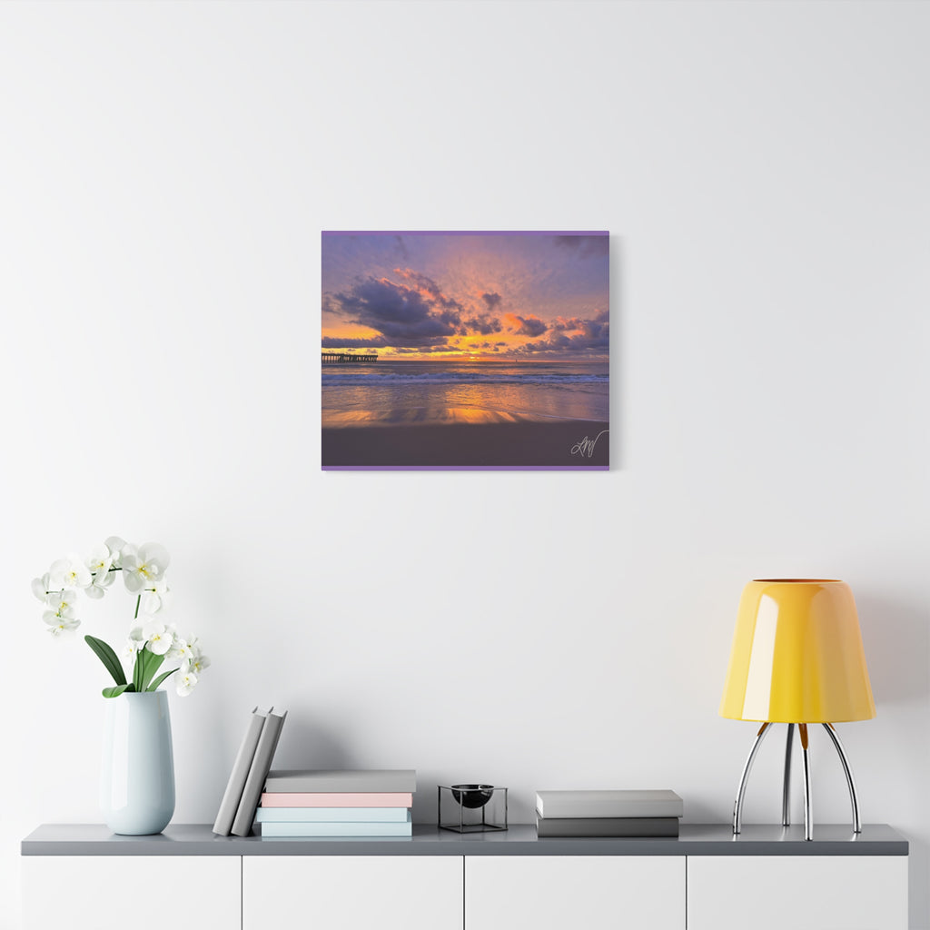 Sunset Beach Canvas Print - Matte Stretched Wall Art