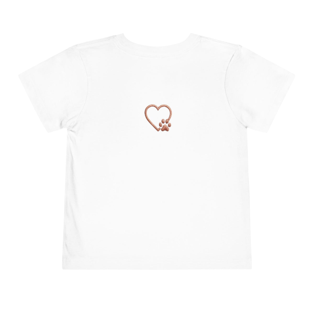 Toddler Team Amore Colorful T-Shirt with Heart Paw Back