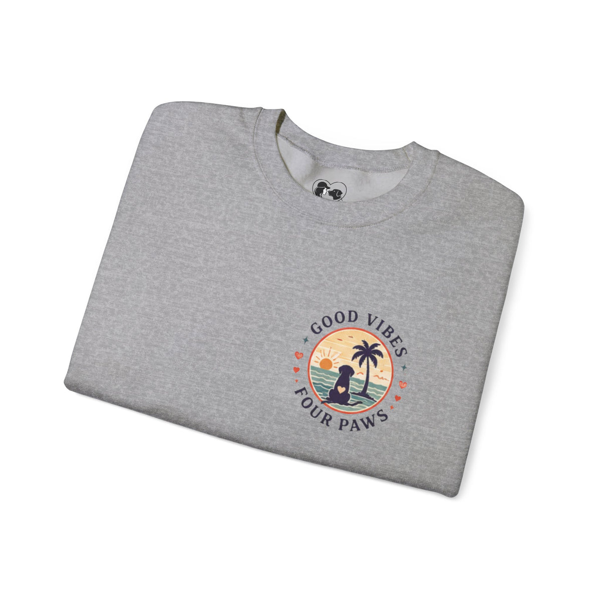 Unisex "Good Vibes" Crewneck Sweatshirt Keep It Simple Retro Camper Van