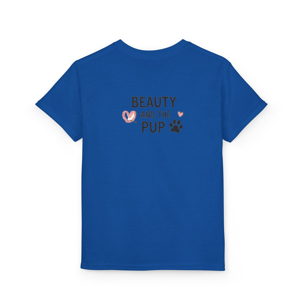 Youth T‑Shirt "Beauty and the Pup" Cute Puppy Graphic Tee